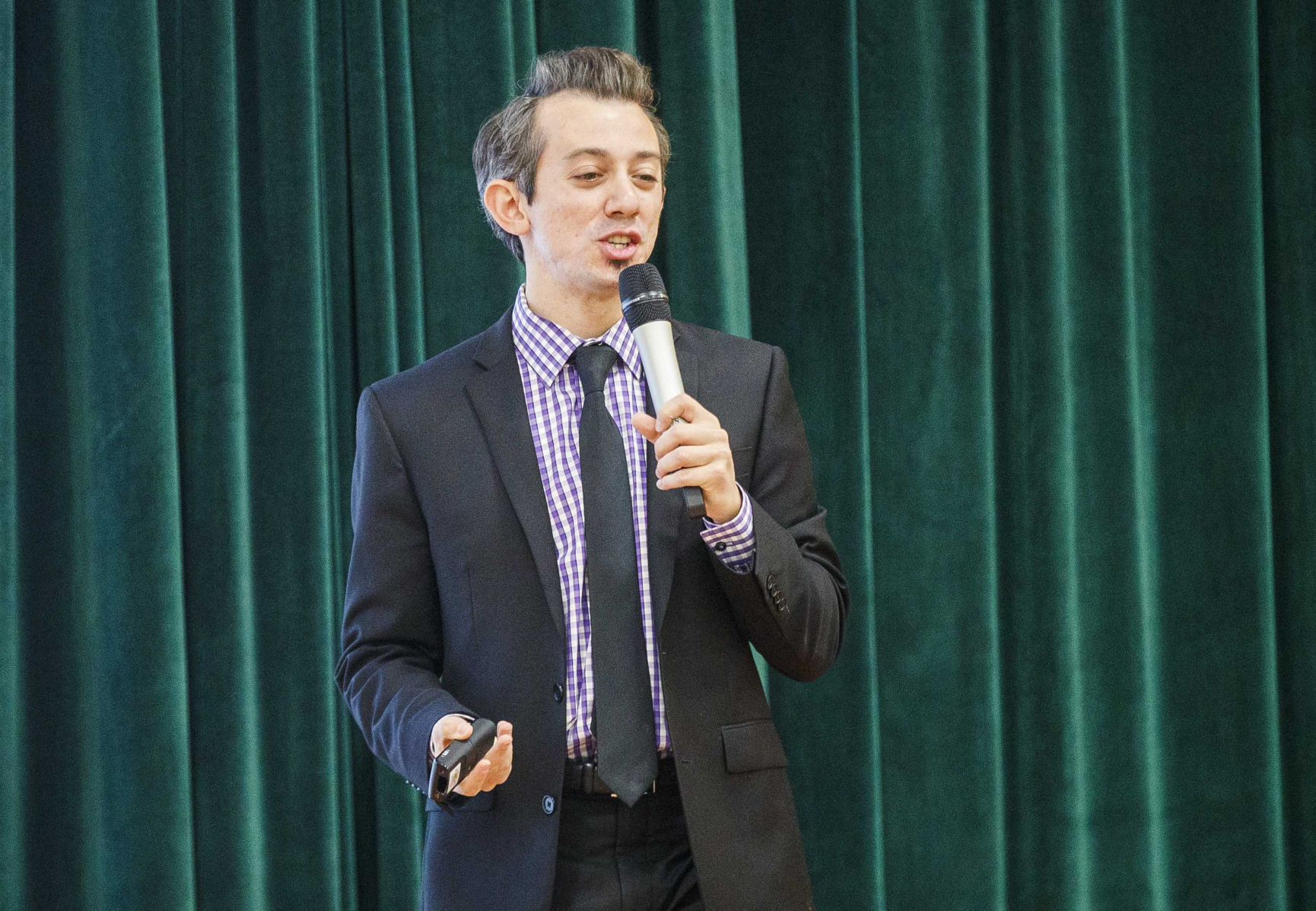 Meteorologist Joe Martucci at Frog Pond Elementary School